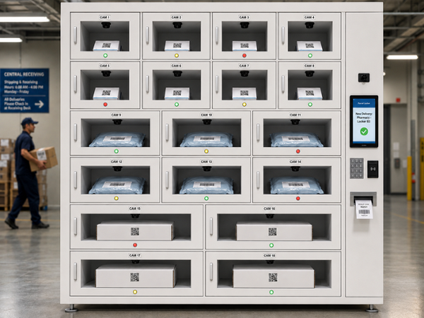 AI Vision Hospital Supply & Parcel Locker