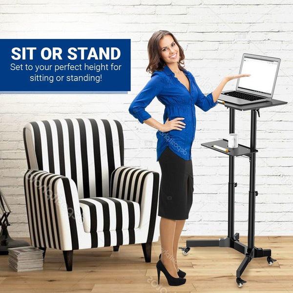 Mobile Laptop Desk Cart Height and Angle Adjustable Tilt SplitingLaptop Stand Table