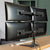 Quad LED LCD Monitor Stand up Freestanding Desk Mount for Support up to 32" Monitors, 29 inch Pole Heavy Duty Fully Adjustable Stand, Black (2004MSFP)