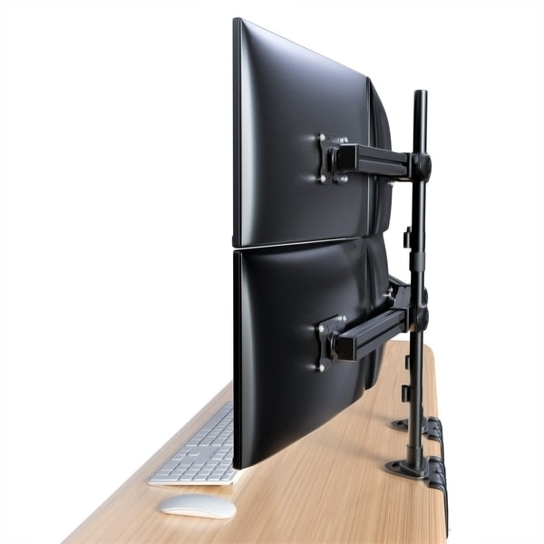 Hex LED/LCD Monitor Stand, C-Clamp Desk Stand Extra Tall 37.2" Pole, Heavy Duty Height Adjustable Mount for 6 / Six Screens up to 32 inch, Black (2006MSCT)
