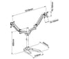 Dual Monitor Stand Monitor Mount, Fits 13 to 27 Inch Computer Screens Free Standing, Tilt/Swivel/Height Adjustable Arms, VESA Compatible, Black (2MSFG)