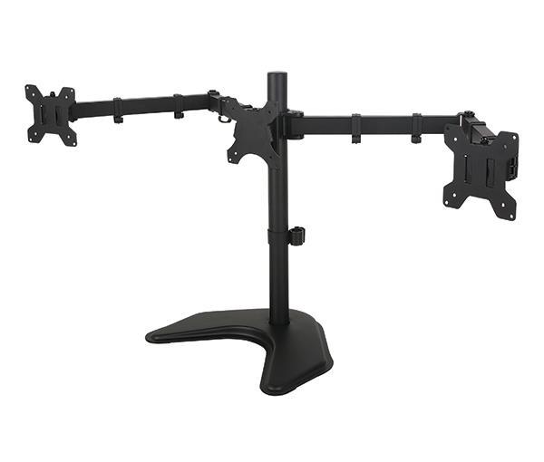 Desktop Triple LCD Monitor Three LCD Arm Monitor Mount Stand Adjustable 3 Screens Fit for 10"-27" Max Support (EF003)