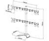 Quad Monitor Desk Stand Mount Full Motion Articulating Arm 4 LCD Computer Displays, Fits 17, 19, 20, 22, 23, 24, 27 Inch, Fits Vesa 75 100, Swivel, Rotate, Tilt, Black Hongkong EF004
