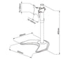 Single LCD Computer Monitor Free-Standing Desk Stand Adjustable Tilt | Holds 1 Screen up to 27" EF001