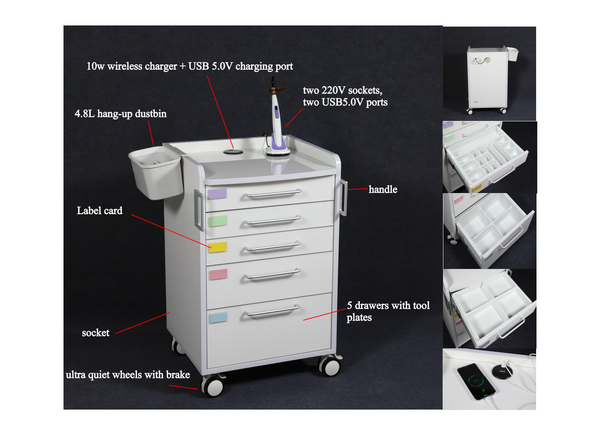 Medical Hospital dental Multi-functional Mobile Cabinet