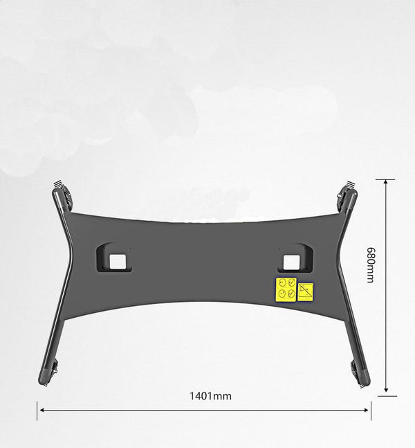 Dual Screen TV Mobile Cart, Support 40"-70" LED LCD Plasma TV's Mount, Height Adjustable (Black)