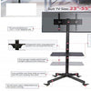 Mobile TV Cart for LCD LED Plasma Flat Screen Panel Trolley Floor Stand with Locking wheels | Fits 23" to 55" (2 Year Warranty) (H10)