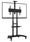 Heavy Duty Mobile TV Trolley Stand with Mount for LED LCD Plasma Flat Panel Screens and Displays 50 to 80 inch with 198 lbs weight capacity, (H05)