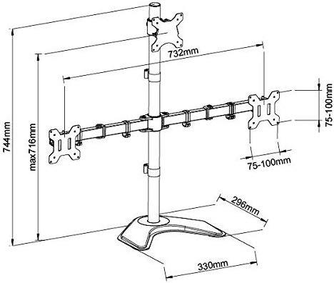 Triple LCD LED Computer Monitor Desk Stand Model No (EF003T)
