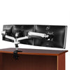 Triple Monitor Stand Mount - Articulating Gas Spring Monitor Arm Desk Stand Adjustable VESA Mount Bracket For Computer Flat Screen LCD Display 10-27" Angle Free Tilt Swivel Rotate with Clamp Base