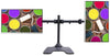 Freestanding Dual Monitor Mount, Fully Articulating Heavy-Duty Broad Arms, Compatible for Two Screens up to 32 inches with Standards 75 * 75mm and 100 * 100mm VESA Holes, Black (2HDF)