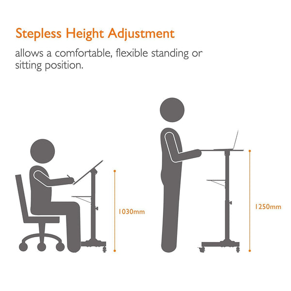 Mobile Laptop Desk Cart Height and Angle Adjustable Tilt SplitingLaptop Stand Table