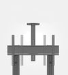 Dual Screen TV Mobile Cart, Support 40"-70" LED LCD Plasma TV's Mount, Height Adjustable (Black)