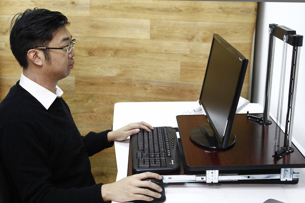 Standing Desk Wooden Converter with drawer (Economical)