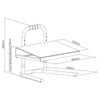 Heavy Duty High height Foot Rest , 15.3 cm to 27.8 cm height range Footstool