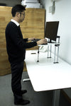Adjustable Sit to Stand Standing Desk On Top Of Your Existing Desk SSD, 2 Shelves