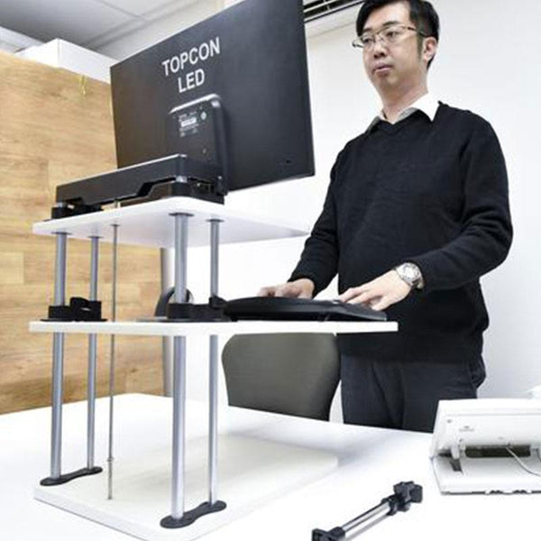 Adjustable Sit to Stand Standing Desk On Top Of Your Existing Desk (Dual Shelf) SSD2