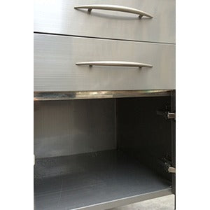 Mobile 2-Drawers & 1-Door Stainless Steel Medical Dental cabinet Cart,450*450*820mm