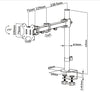 Single LCD Monitor Fully Adjustable Desk Mount Stand Fits One Screen 13 to 27 inch, Full Motion Height Adjustable Articulating Tilt, 22 lbs Weight Capacity - Black (RC1E-N)
