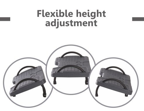Ergoshopping Rubber Adjustable Height Ergonomic Footrest (FR01)