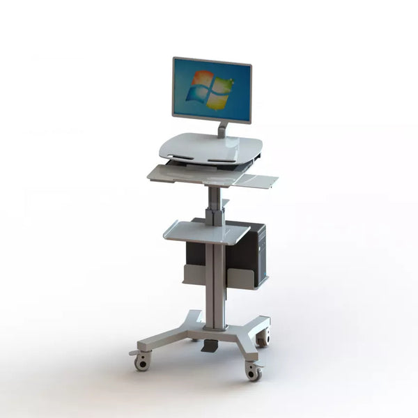 All in one workstation Height Adjustable Mobile Medical computer trolley