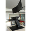 dual monitor sit stand workstation desk converter with two monitor arm