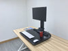 Single 17"-32" Monitor Mount Electric Ergonomic Height Adjustable Sit-Stand Desk Converter Workstation - Black