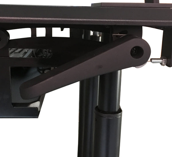 Rife Mobile Standing Desk with Wheels, Rolling Sit Stand Workstation for Desktop Computers and Laptops, 34 Inch Wide with Adjustable Keyboard Tray (MCT05)