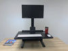 Single 17"-32" Monitor Mount Electric Ergonomic Height Adjustable Sit-Stand Desk Converter Workstation - Black