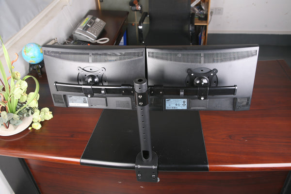 Dual Monitor Clamp Type stand with Curved Arms 2ms-ct2