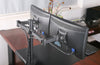Dual LCD LED Monitor Desk Mount Stand Heavy Duty Fully Adjustable Arm fits 2 / Two Screens up to 27" (Model RC2e)