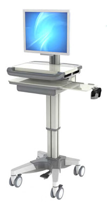 Computer on Wheels Healthcare Hospital Telemedicine Sit StandCart MODEL HSC-PJB