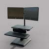 Dual Monitor Sit Stand Workstation Desk Converter with Two monitor arm