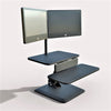 Dual Monitor Sit Stand Workstation Desk Converter with Two monitor arm
