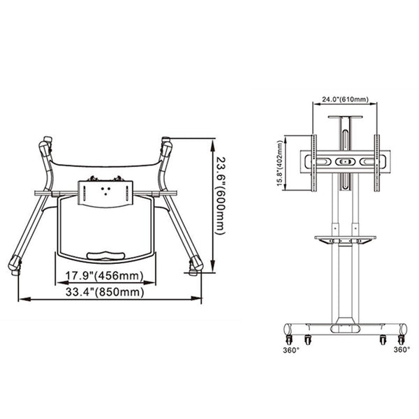 Economical Floor TV Trolley (for Home & Commercial Use) H04