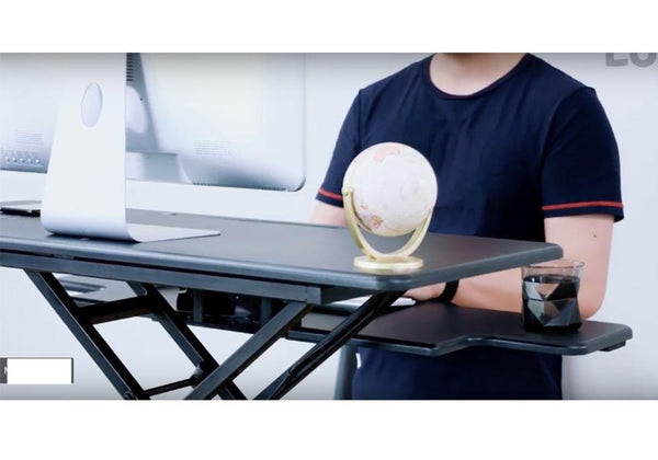 Electric Sit Stand Workstation Standing Desk Converter-Pain free Adjustments (RTEL)