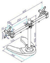 Dual Monitor Arm (Stand) 2MS-FH