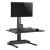 Single 17"-32" Monitor Mount Electric Ergonomic Height Adjustable Sit-Stand Desk Converter Workstation - Black