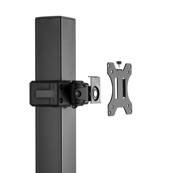 Single 17"-32" Monitor Mount Electric Ergonomic Height Adjustable Sit-Stand Desk Converter Workstation - Black