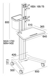 Dual Computer Mobile Cart (MCT09-A)