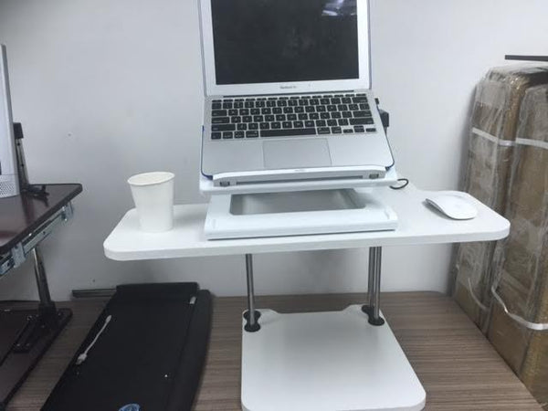 Adjustable Sit to Stand Standing Desk On Top Of Your Existing Desk SSD, 2 Shelves