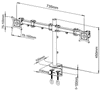 Dual LCD LED Monitor Desk Mount Stand Heavy Duty Fully Adjustable Arm fits 2 / Two Screens up to 27" (Model RC2e)