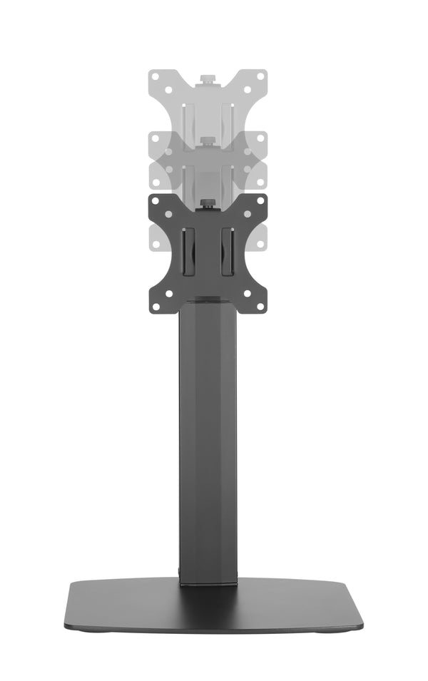 Tall Free Standing Single Monitor Mount Desk Stand, Pneumatic Spring Height Adjustable Monitor Arm for Screens up to 32 inches - Black