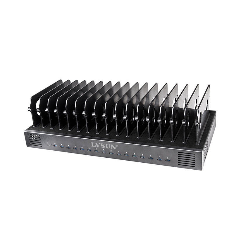 800W 16-Port 1U Rack-Mount USB-C PD Charging Dock