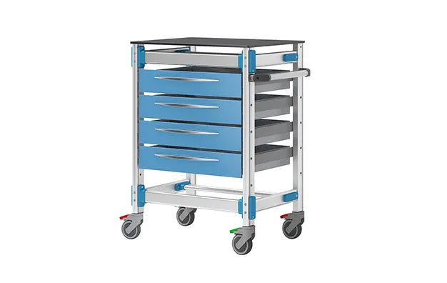 4-Drawer Hospital Medicine Trolley – Model B