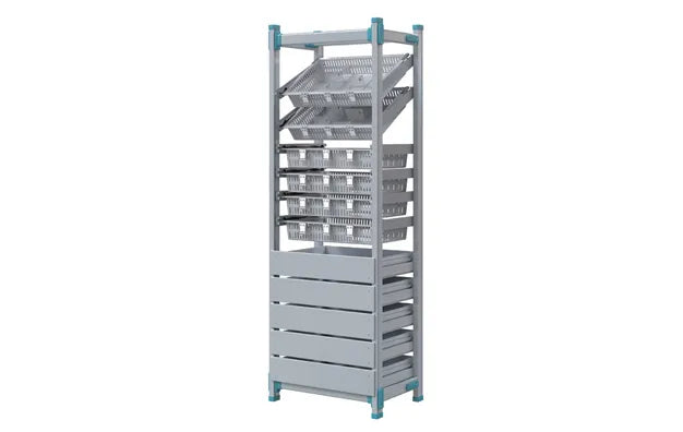 Medical Storage Rack with 6 Baskets & 5 Drawers – Model H