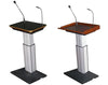 Smart Lectern Electronically Height Adjustable with Light and Mic