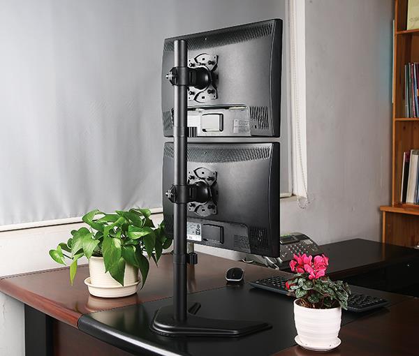 Vertical Dual Monitor Freestanding Stand – EF002V