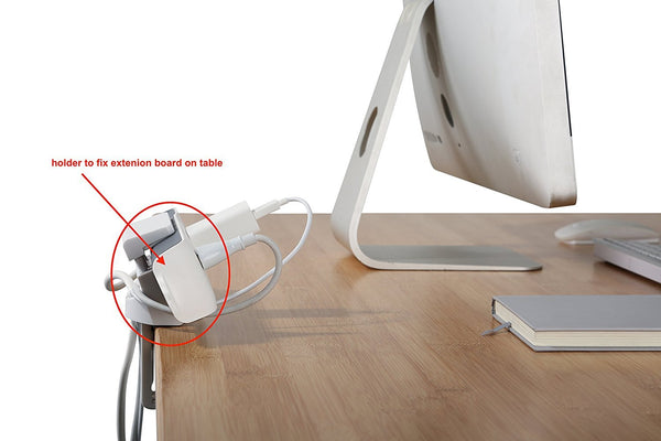 Clamp On Power Strip Holder I Organise your desk and put your power strip where you need it (EB1)