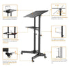 Mobile Laptop Desk Cart Height and Angle Adjustable Tilt SplitingLaptop Stand Table